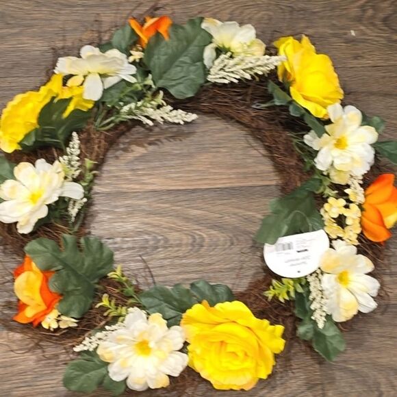 At Home Summer Eucalyptus 20" Wreath - Picture 2 of 4